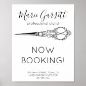  schaar Salon Business Poster (Voorkant)