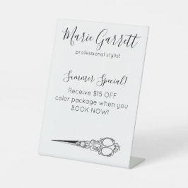  schaar Salon Business Reclamebord Met Voetstuk