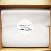  schaar Salon Business Ronde Sticker