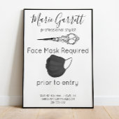  schaar Salon Face Mask Vereiste Business Poster
