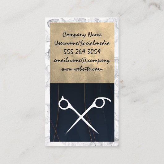 schaar | Salon Visitekaartje (Achterkant)