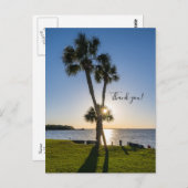 Schaar Silhouet Palmboom Dankjewel Ansichtkaart Briefkaart (Voorkant / Achterkant)