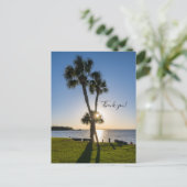 Schaar Silhouet Palmboom Dankkaart Briefkaart (Staand voorkant)