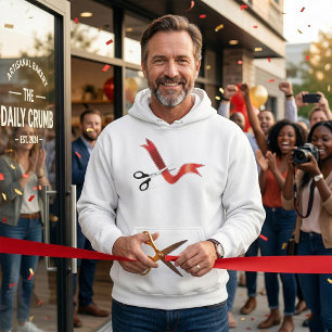 Schaar Snijdt Lint Feestelijke Opening Ceremonie Hoodie