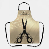 Schaar snijhaarstylist Glitter goudbarber Schort (Voorkant)