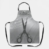 Schaar snijhaarstylist Glitter Silver Barber Schort (Voorkant)