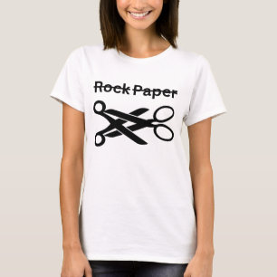 Schaar Steen Papier Grappig Lesbisch Thema T-shirt