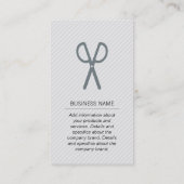 Schaar / Strepen (grijs) Visitekaartje (Achterkant)