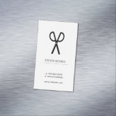 Schaar/strips (grijs) magnetisch visitekaartje (Voorbeeld)