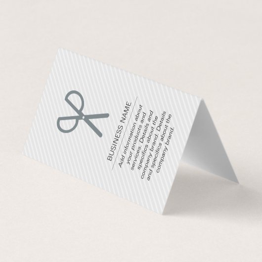 Schaar/strips (grijs) visitekaartje (Achterkant)
