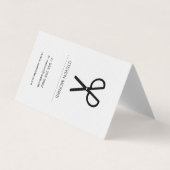 Schaar/strips (grijs) visitekaartje (Voorkant)