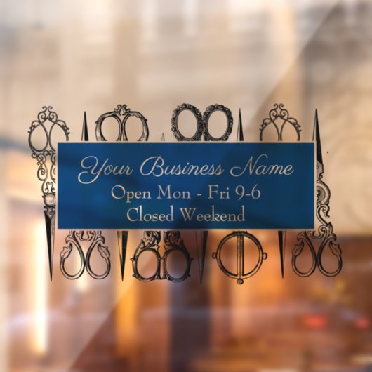   schaar Stylist Raamsticker (Vel 2)