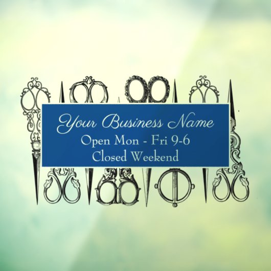 schaar Stylist Raamsticker (Vel 3)