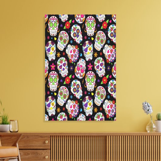 Schaar van de Suikerschedel en bloedige intimidati Canvas Afdruk (Insitu (Woonkamer))