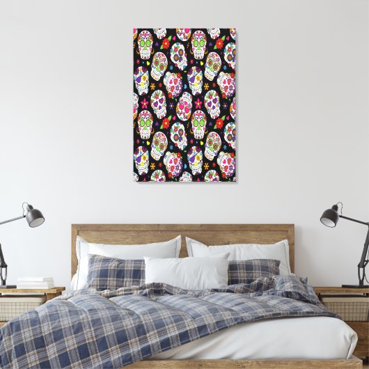 Schaar van de Suikerschedel en bloedige intimidati Canvas Afdruk (Insitu (Slaapkamer))