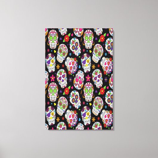 Schaar van de Suikerschedel en bloedige intimidati Canvas Afdruk (Voorkant)