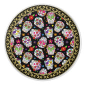 Schaar van de Suikerschedel en bloedige intimidati Keramische Knop (Voorkant)