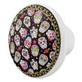 Schaar van de Suikerschedel en bloedige intimidati Keramische Knop (Rechts)