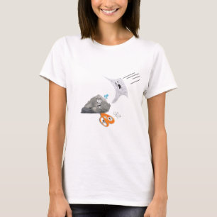 Schaar van rotatiepapier t-shirt