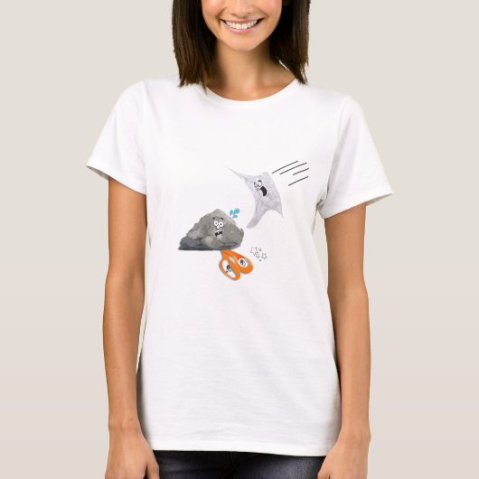 Schaar van rotatiepapier t-shirt (Voorkant)