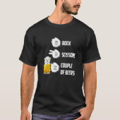 schaar van rotsen, paar bier t-shirt (Voorkant)