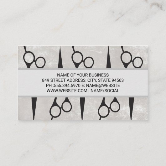 Schaar  visitekaartje (Achterkant)