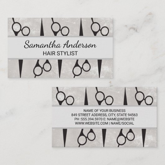 Schaar visitekaartje (Voorkant / Achterkant)