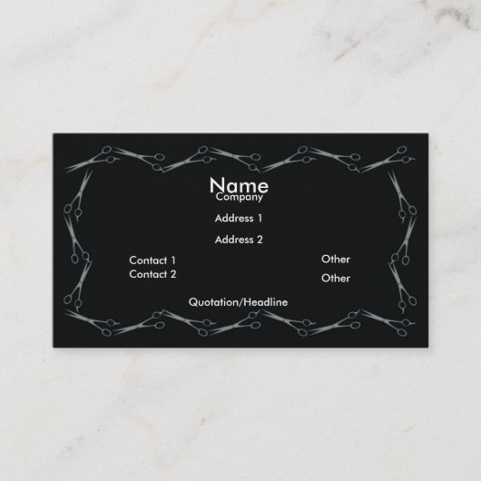 schaar visitekaartje (Voorkant)