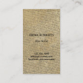  schaar & vlinder Elegant Haar Stylist Visitekaartje (Achterkant)