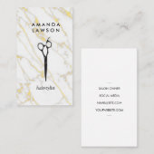 schaar | Witte goudmarmer Visitekaartje (Voorkant / Achterkant)