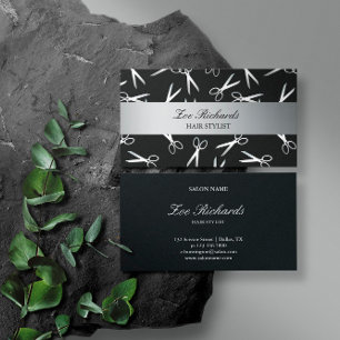 schaar   Zwart en zilver   Hair Stylist Visitekaartje