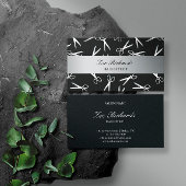 schaar | Zwart en zilver | Hair Stylist Visitekaartje