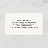 Schaar | Zwart leder Visitekaartje (Achterkant)