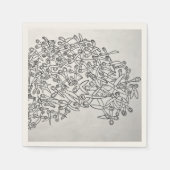 schaar zwart-wit servet (Voorkant)