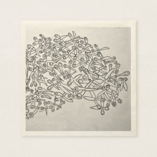 schaar zwart-wit servet