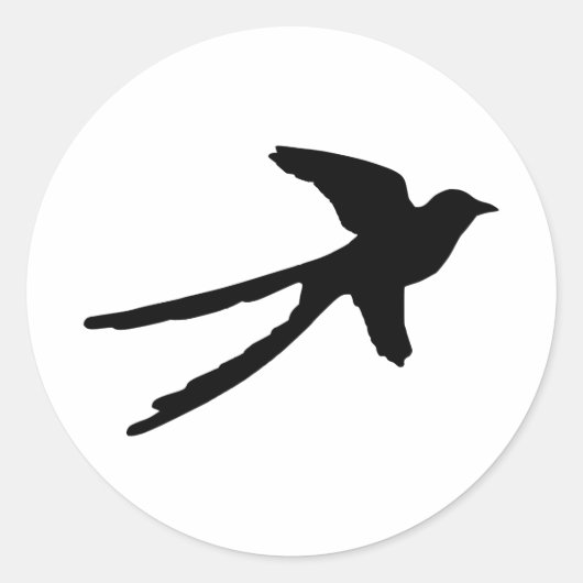Schaarbektyrann Ronde Sticker (Voorkant)