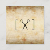 Schaarbeugel / textuur vierkante visitekaartje (Voorkant)