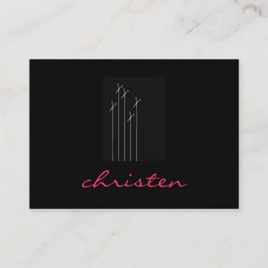 schaarbloemen visitekaartje (Voorkant)