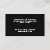 schaarkam | dienst Verzorging huisdieren Visitekaartje (Achterkant)