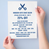 Schaarlogo, Kapper, Kapsalonadvertentie Flyer (Hand)
