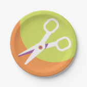 Schaarpictogram Papier Borden Papieren Bordje (Voorkant)