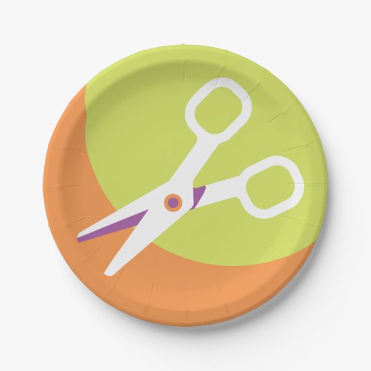 Schaarpictogram Papier Borden Papieren Bordje (Voorkant)