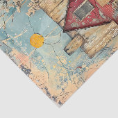SCHAARSE RODE BOERDERIJ MIXED MEDIA DECOUPAGE TISSUEPAPIER (Detail)