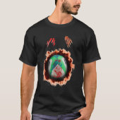 schaarse zombie speler rugby crepy rugby ball t-shirt (Voorkant)