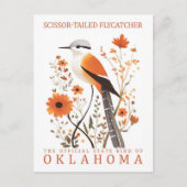 Schaarstaartvliegenvanger vogel van Oklahoma Briefkaart (Voorkant)