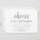 Schaarste aan liefde en lachen, bruiloft-repetitie kaart (Voorkant)