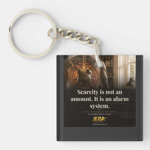 Schaarste Is een Alarm Systeem Boek Citaat Sleutelhanger