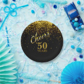 Schaarste op elke leeftijd gouden broekriem papieren bordje (Feest)