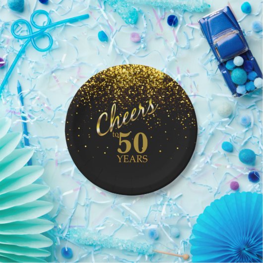 Schaarste op elke leeftijd gouden broekriem papieren bordje (Feest)