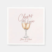 Schaarste tot liefhebber zwart roze Vrijgezellenfe Servet (Voorkant)